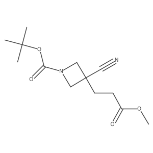 Tert-butyl 3-cyano-3-(3-methoxy-3-oxopropyl)azetidine-1-carboxylate结构式