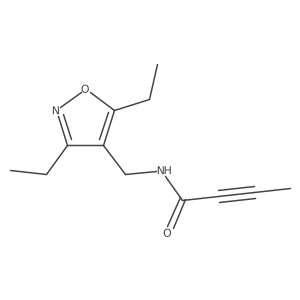N-[(3,5-Diethyl-1,2-oxazol-4-yl)methyl]but-2-ynamide结构式