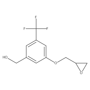 {3-[(Oxiran-2-yl)methoxy]-5-(trifluoromethyl)phenyl}methanol Structure