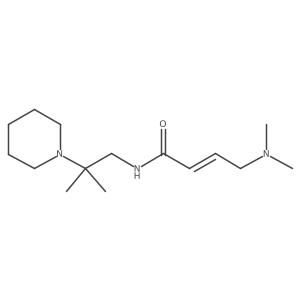 (2E)-4-(dimethylamino)-N-[2-methyl-2-(piperidin-1-yl)propyl]but-2-enamide结构式