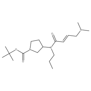 Tert-butyl 3-[[(E)-4-(dimethylamino)but-2-enoyl]-propylamino]pyrrolidine-1-carboxylate Structure