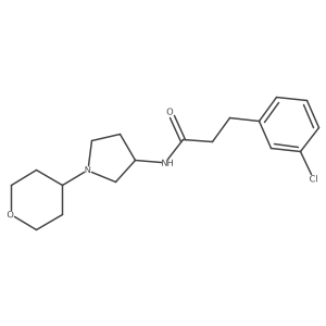 3-(3-Chlorophenyl)-N-[1-(oxan-4-yl)pyrrolidin-3-yl]propanamide Structure