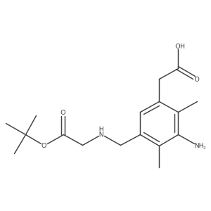 2-[3-Amino-5-({[2-(tert-butoxy)-2-oxoethyl]amino}methyl)-2,4-dimethylphenyl]acetic acid结构式