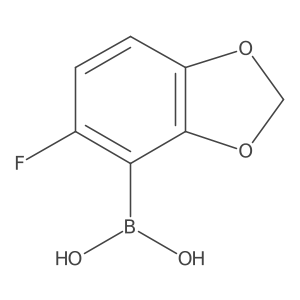 (5-Fluoro-1,3-benzodioxol-4-yl)boronic acid Structure