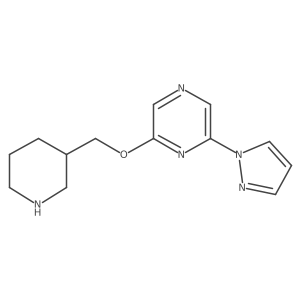 2-[(piperidin-3-yl)methoxy]-6-(1H-pyrazol-1-yl)pyrazine Structure