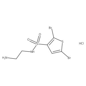 N-(2-Aminoethyl)-2,5-dibromothiophene-3-sulfonamide;hydrochloride Structure