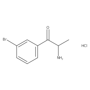 2-Amino-1-(3-bromophenyl)-1-propanone Hydrochloride结构式
