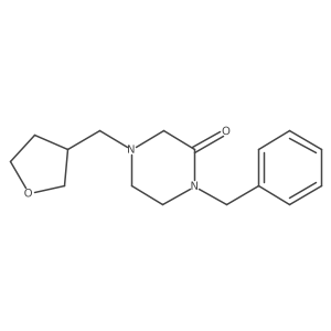 1-Benzyl-4-[(oxolan-3-yl)methyl]piperazin-2-one结构式