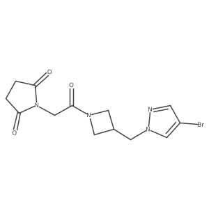 1-(2-{3-[(4-bromo-1H-pyrazol-1-yl)methyl]azetidin-1-yl}-2-oxoethyl)pyrrolidine-2,5-dione Structure