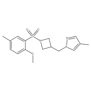 1-{[1-(2-methoxy-5-methylbenzenesulfonyl)azetidin-3-yl]methyl}-4-methyl-1H-pyrazole Structure