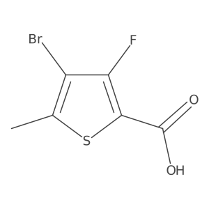 4-Bromo-3-fluoro-5-methyl-2-thiophenecarboxylic acid Structure