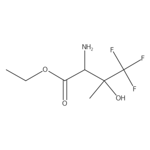 Ethyl 2-amino-4,4,4-trifluoro-3-hydroxy-3-methylbutanoate结构式