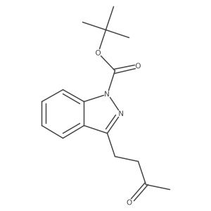 tert-butyl 3-(3-oxobutyl)-1H-indazole-1-carboxylate结构式