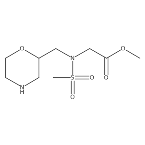 methyl 2-{N-[(morpholin-2-yl)methyl]methanesulfonamido}acetate结构式