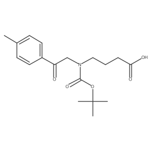 4-{[(Tert-butoxy)carbonyl][2-(4-methylphenyl)-2-oxoethyl]amino}butanoic acid结构式
