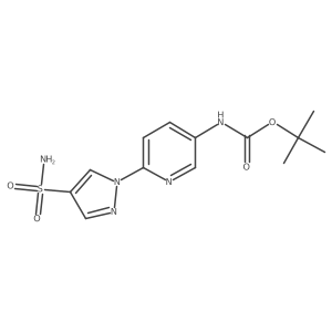 tert-butyl N-[6-(4-sulfamoyl-1H-pyrazol-1-yl)pyridin-3-yl]carbamate Structure