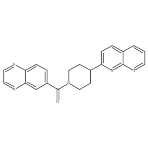 2-[1-(Quinoxaline-6-carbonyl)piperidin-4-yl]-1,8-naphthyridine Structure