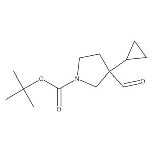 Tert-butyl 3-cyclopropyl-3-formylpyrrolidine-1-carboxylate Structure