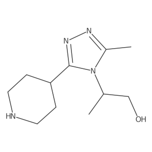 2-[3-methyl-5-(piperidin-4-yl)-4H-1,2,4-triazol-4-yl]propan-1-ol Structure