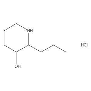 rac-(2R,3R)-2-propylpiperidin-3-ol hydrochloride结构式