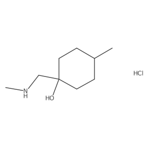 4-Methyl-1-[(methylamino)methyl]cyclohexan-1-ol hydrochloride结构式