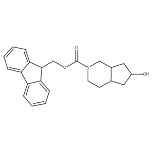 (9H-fluoren-9-yl)methyl (7S,8aS)-7-hydroxy-octahydropyrrolo[1,2-a]pyrazine-2-carboxylate结构式