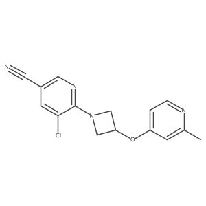 5-Chloro-6-{3-[(2-methylpyridin-4-yl)oxy]azetidin-1-yl}pyridine-3-carbonitrile Structure