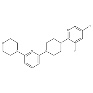 4-{4-[4-(5-Chloro-3-fluoropyridin-2-yl)piperazin-1-yl]pyrimidin-2-yl}morpholine结构式