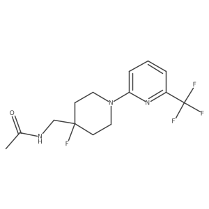 N-({4-fluoro-1-[6-(trifluoromethyl)pyridin-2-yl]piperidin-4-yl}methyl)acetamide结构式