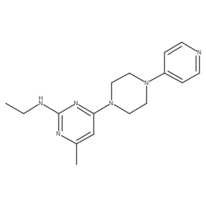 N-ethyl-4-methyl-6-[4-(pyridin-4-yl)piperazin-1-yl]pyrimidin-2-amine结构式