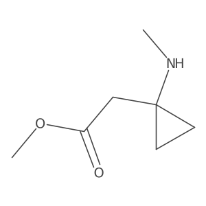 Methyl 2-[1-(methylamino)cyclopropyl]acetate结构式