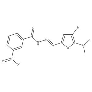 N'-{(Z)-[4-Bromo-5-(dimethylamino)-2-furyl]methylene}-3-nitrobenzohydrazide结构式
