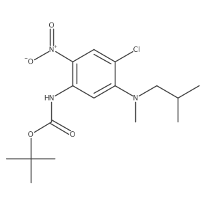 [4-Chloro-5-(isobutyl-methyl-amino)-2-nitro-phenyl]-carbamic acid tert-butyl ester结构式