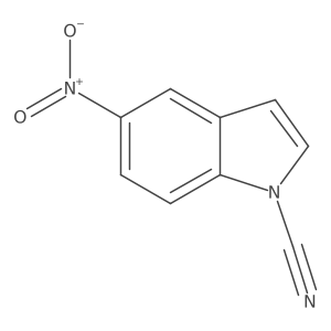 5-Nitro-1H-indole-1-carbonitrile结构式