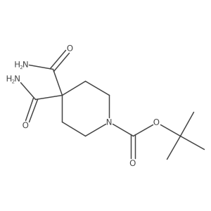 Tert-butyl 4,4-dicarbamoylpiperidine-1-carboxylate结构式