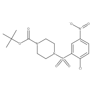 Tert-butyl 4-(2-chloro-5-nitrophenylsulfonyl)piperazine-1-carboxylate Structure