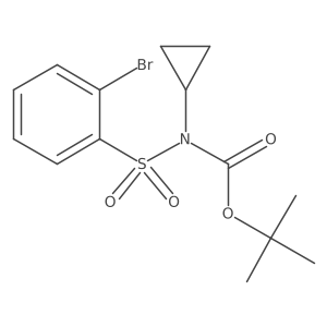 1,1-Dimethylethyl (2-bromophenyl)sulfonyl(cyclopropyl)carbamate结构式