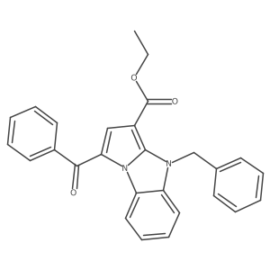 Ethyl 1-benzoyl-4-(phenylmethyl)-4H-pyrrolo[1,2-a]benzimidazole-3-carboxylate结构式