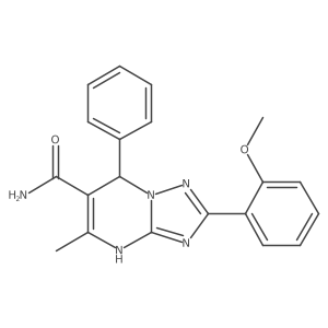 2-(2-Methoxyphenyl)-5-methyl-7-phenyl-4,7-dihydro-[1,2,4]triazolo[1,5-a]pyrimidine-6-carboxamide结构式