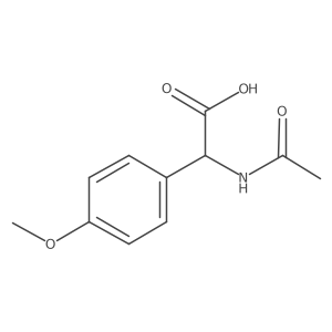 (2S)-2-acetamido-2-(4-methoxyphenyl)acetic acid结构式