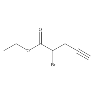 Ethyl 2-bromo-4-pentynoate结构式