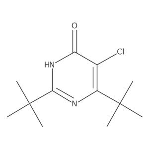 5-Chloro-2,6-bis(1,1-dimethylethyl)-4(3H)-pyrimidinone结构式
