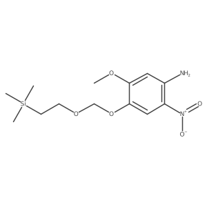 5-Methoxy-2-nitro-4-[[2-(trimethylsilyl)ethoxy]methoxy]benzenamine Structure