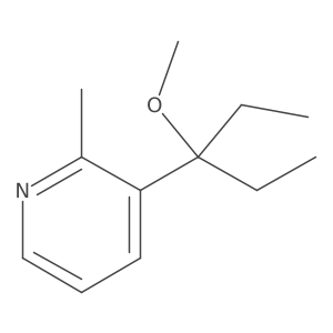 3-(1-Ethyl-1-methoxy-propyl)-2-methyl-pyridine结构式