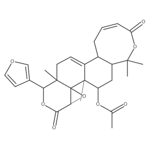 7alpha-1(10->19)-Abeo-7-acetoxyobacun-9(11)-ene结构式