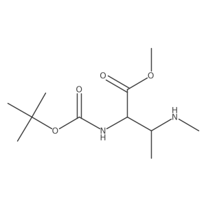 (2R,3R)-Methyl 2-((tert-butoxycarbonyl)amino)-3-(methylamino)butanoate结构式