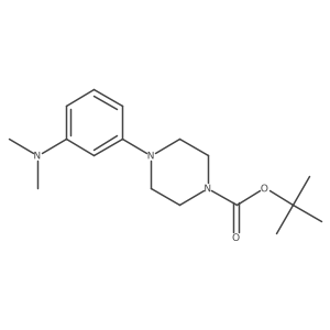4-[3-(Dimethylamino)phenyl]-1-piperazinecarboxylic acid 1,1-dimethylethyl ester结构式