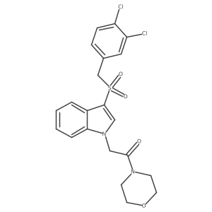2-(3-((3,4-dichlorobenzyl)sulfonyl)-1H-indol-1-yl)-1-morpholinoethanone Structure