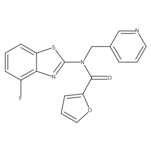 N-(4-fluorobenzo[d]thiazol-2-yl)-N-(pyridin-3-ylmethyl)furan-2-carboxamide结构式