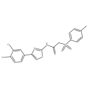 N-(4-(3,4-dichlorophenyl)thiazol-2-yl)-2-tosylacetamide Structure